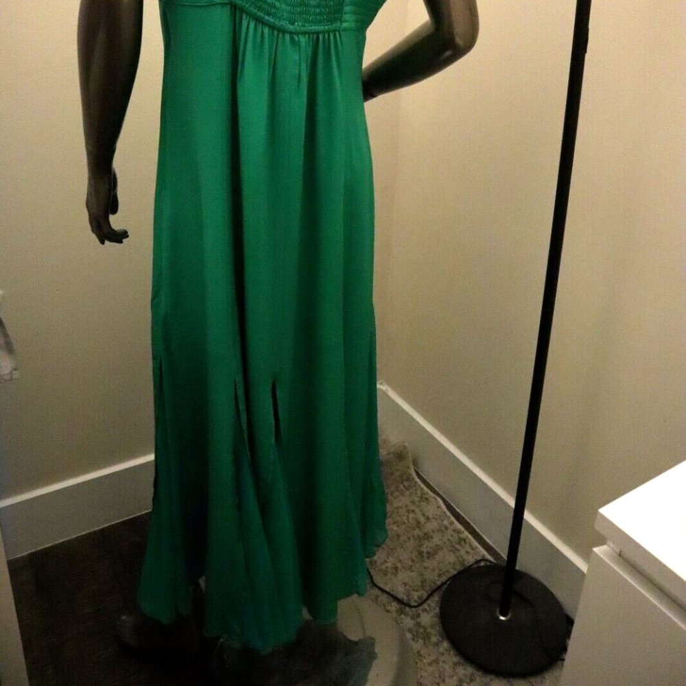 La Ligne Luca Midi Dress Kelly Green 100% Silk Women's Size XL New Tag $450 - Picture 7 of 10